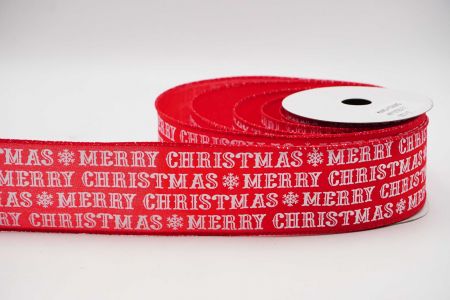 Merry Christmas Wired Ribbon_KF7187GC-7-7_red